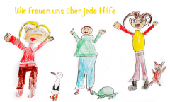 Kinder freuen sich über ihre Spenden